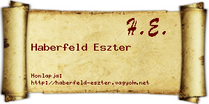 Haberfeld Eszter névjegykártya